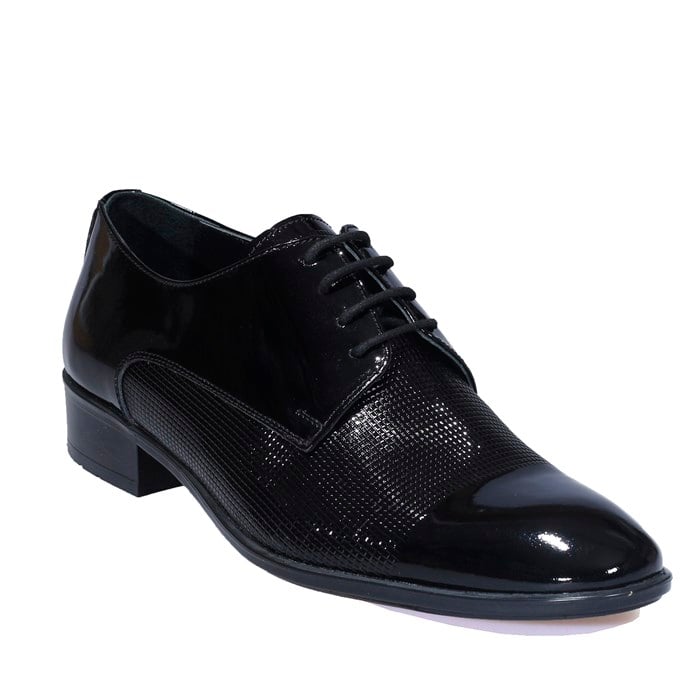 Bağcıklı Klasik Siyah Rugan Erkek Ayakkabı