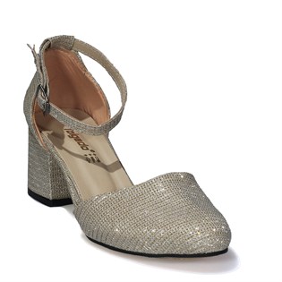 Altın Bilekten Bağlı Klasik Kadın Ayakkabı