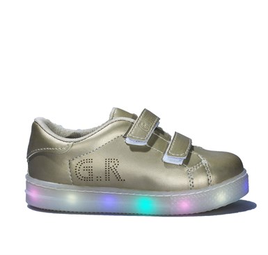 Minicup Altın Işıklı Cırtlı Kız Çocuk Spor Ayakkabı