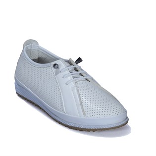 Moda Shoes Bağcıklı Beyaz  Ayakkabı