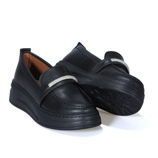 Taş Detaylı Casual Siyah Kadın Ayakkabı
