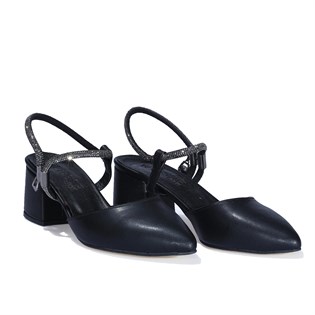 Wiesse Siyah Kadın Abiye Topuklu Ayakkabı